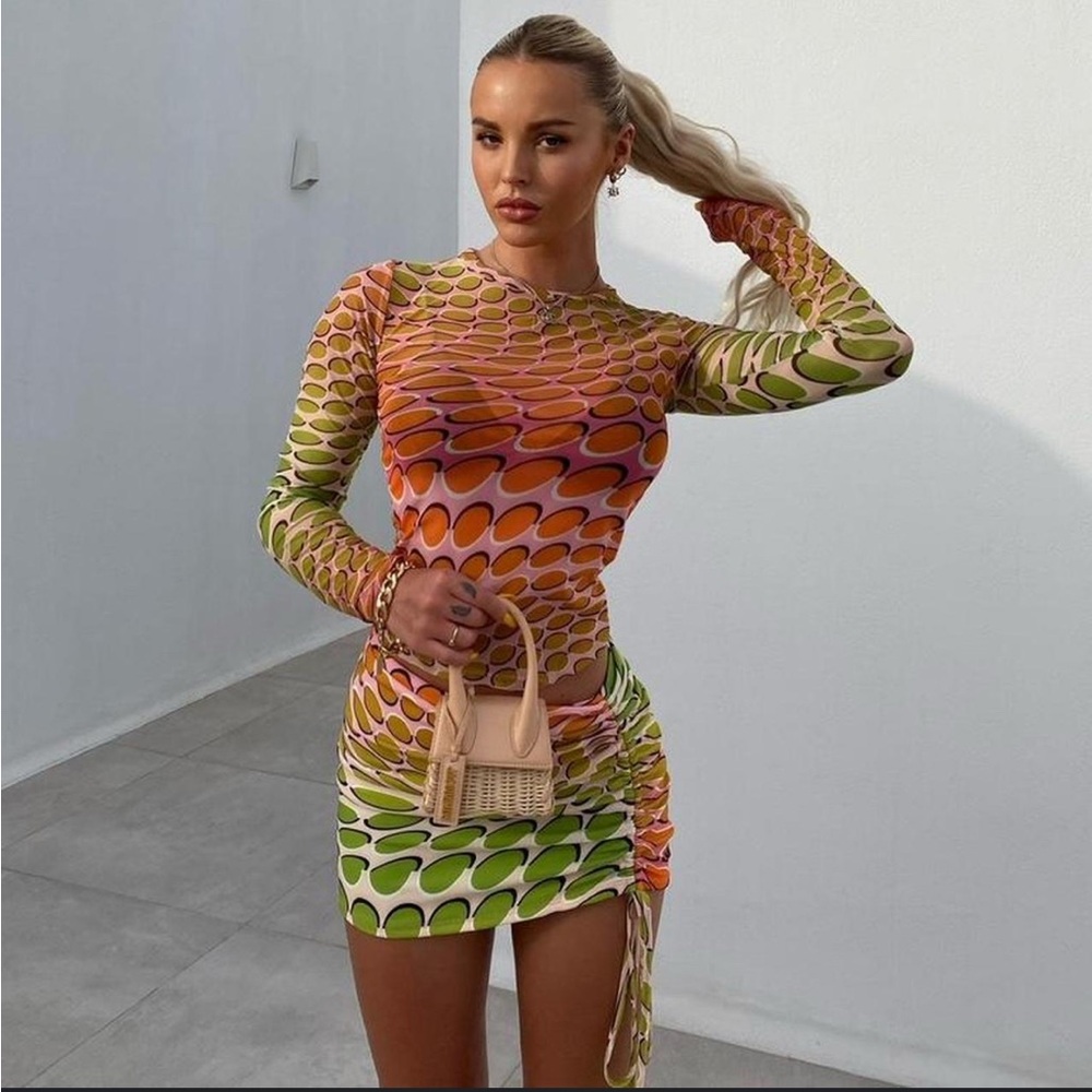 O-Mighty Multicolor Skirt Set
